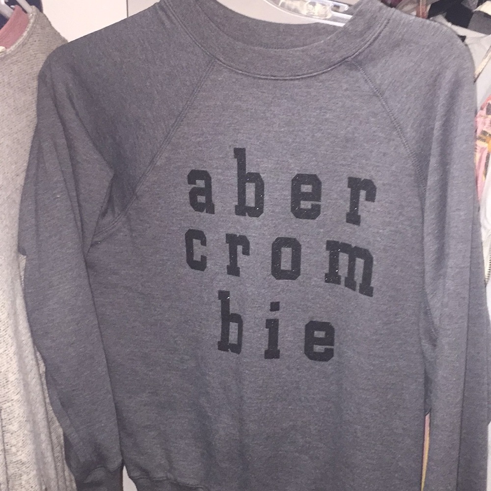 Grey abercrombie soft sweatshirt pullover